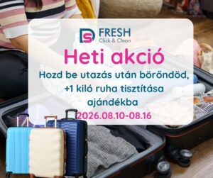 Hozd a bőröndöd és mi +1 kg ruhatisztítást adunk ajándékba!