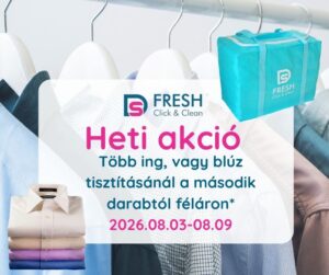 Több ing, vagy blúz tisztításánál a második darabtól féláron*